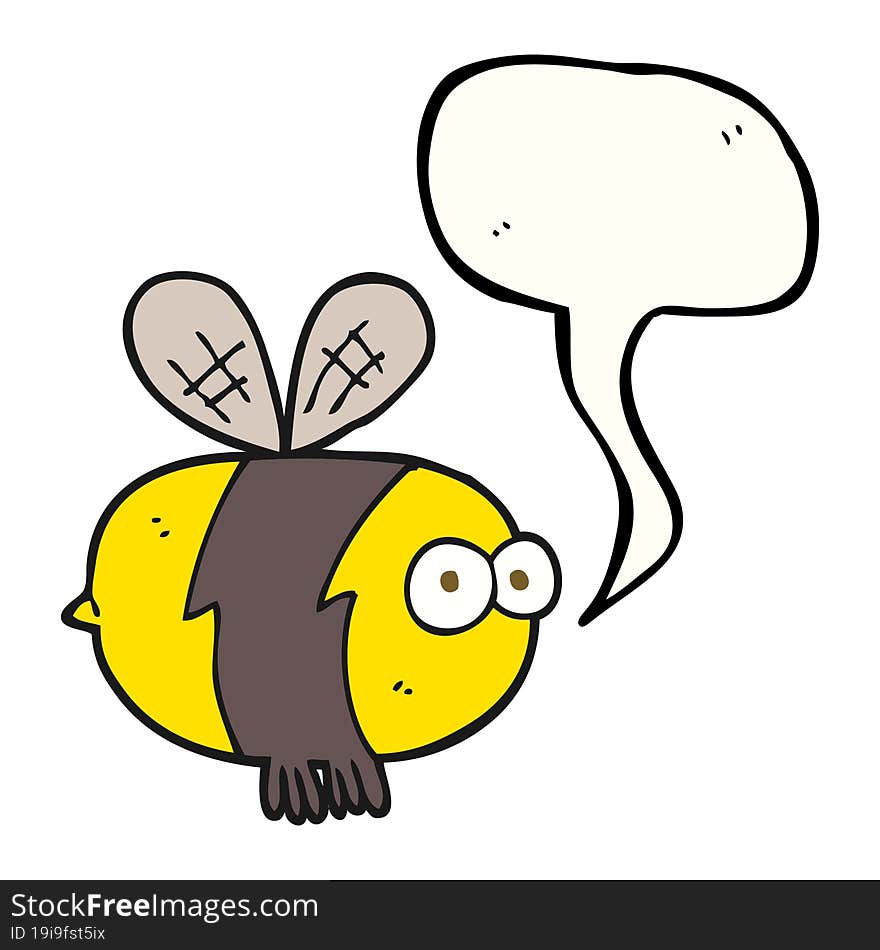 speech bubble cartoon bee