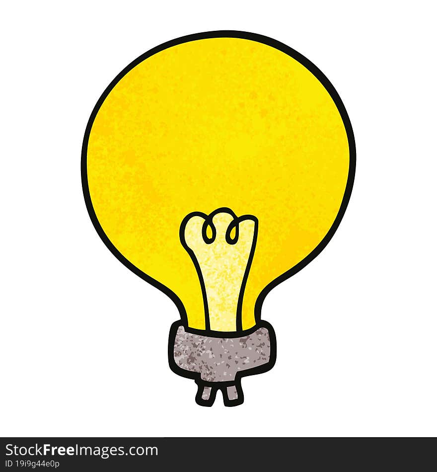 cartoon doodle light bulb