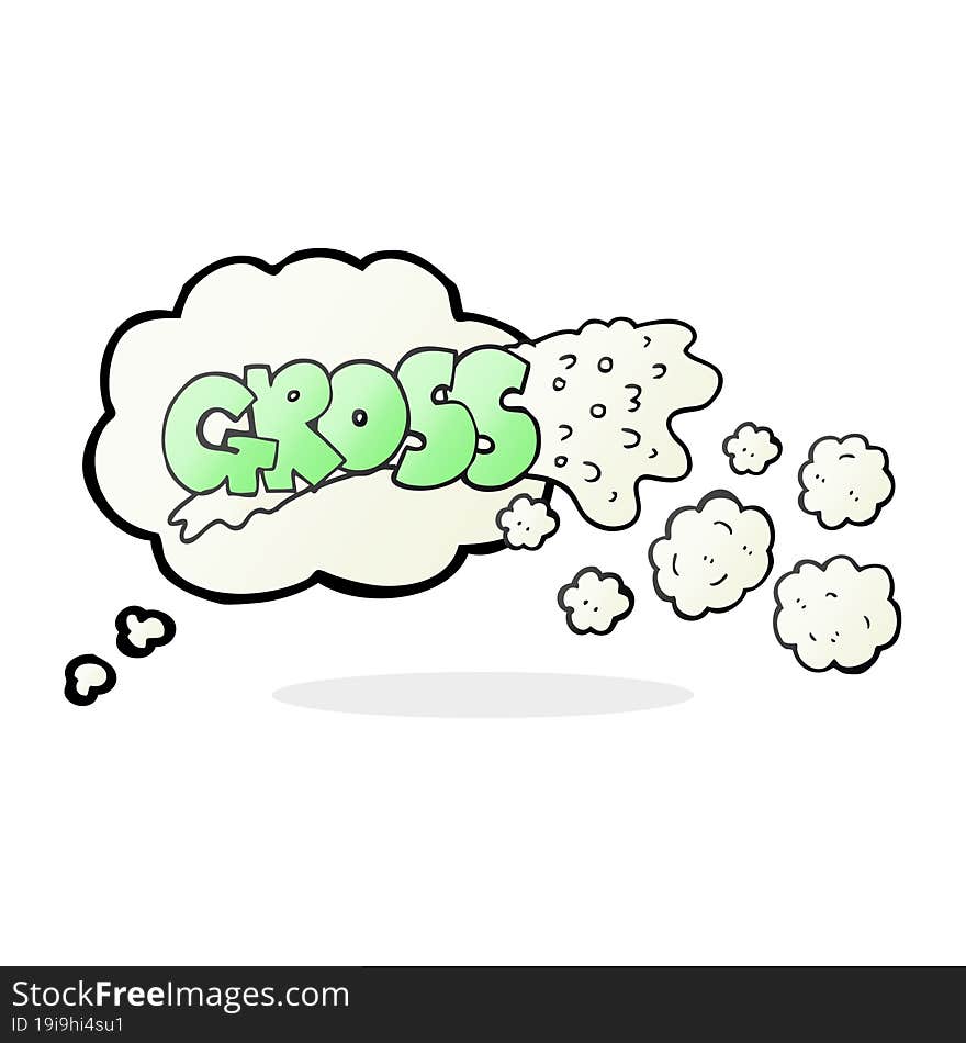 Gross Thought Bubble Cartoon