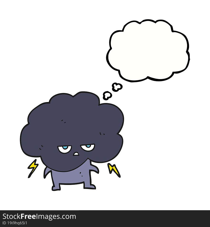 Thought Bubble Cartoon Raincloud