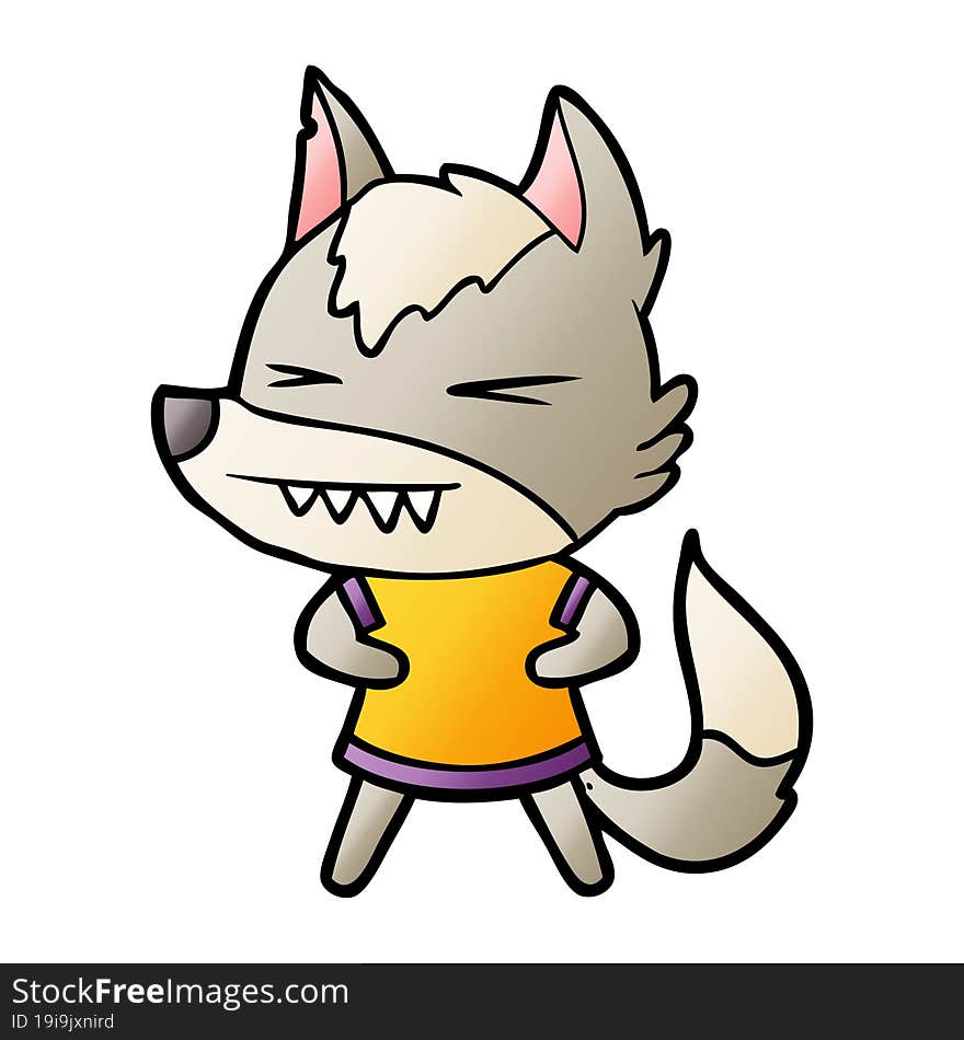 angry wolf cartoon. angry wolf cartoon