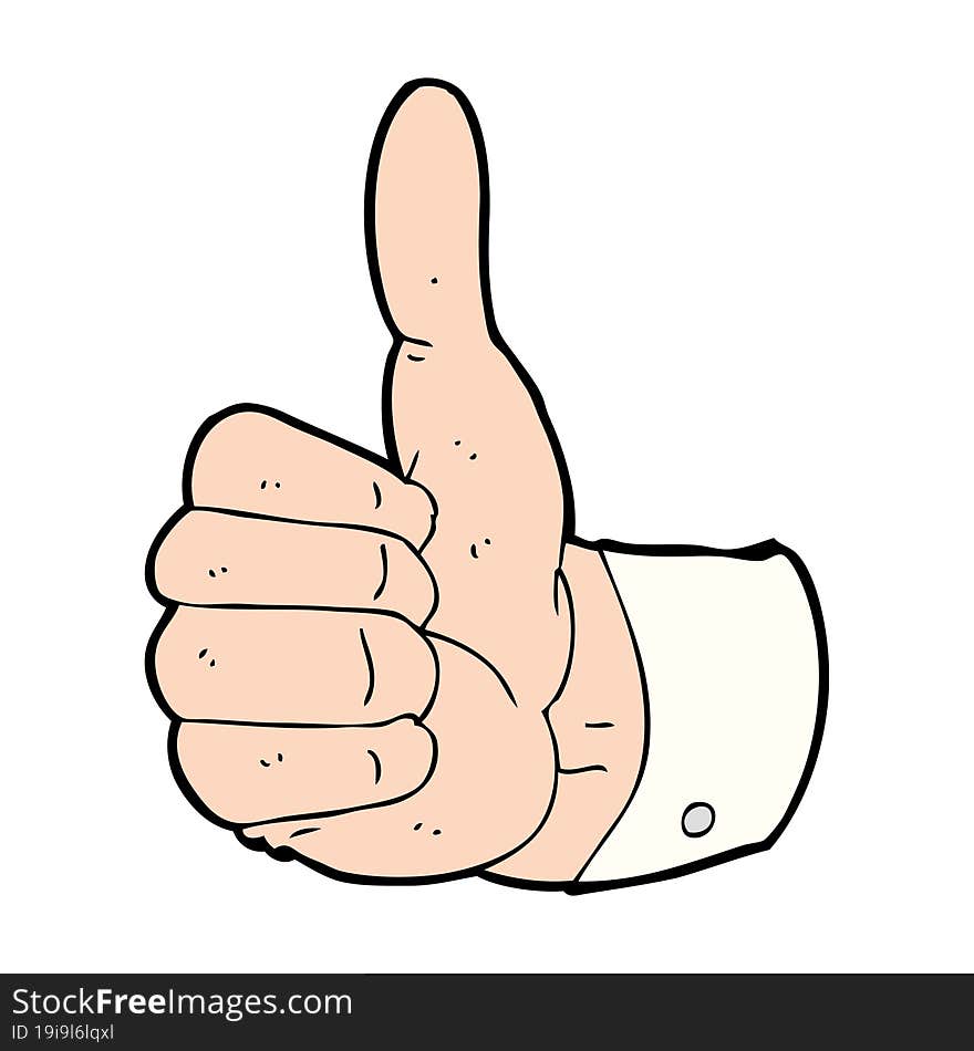 cartoon thumbs up symbol