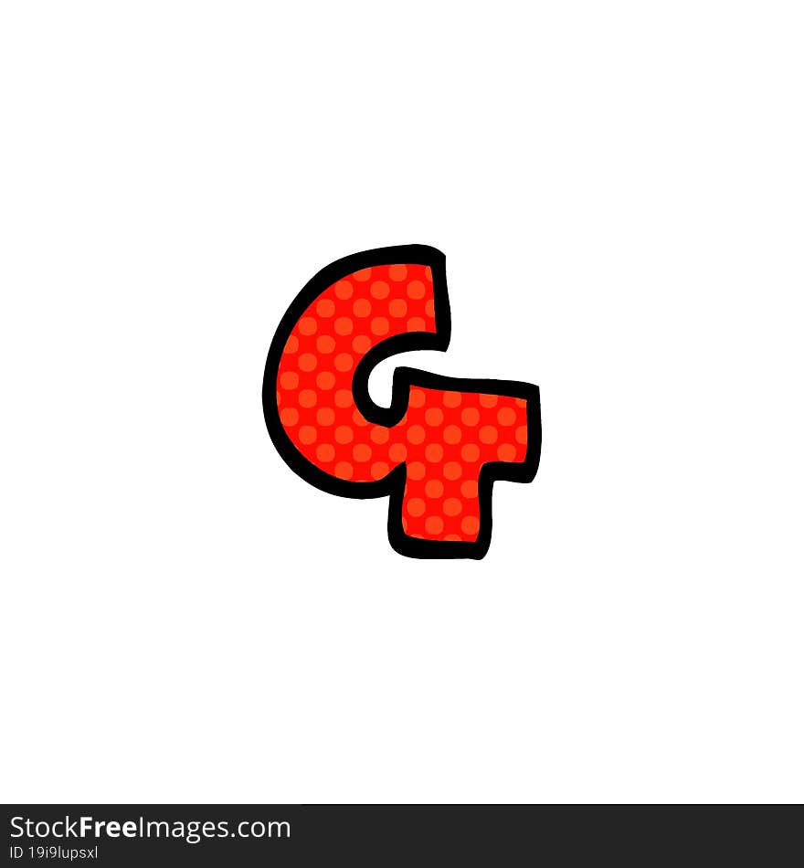 Cartoon Doodle Letter G