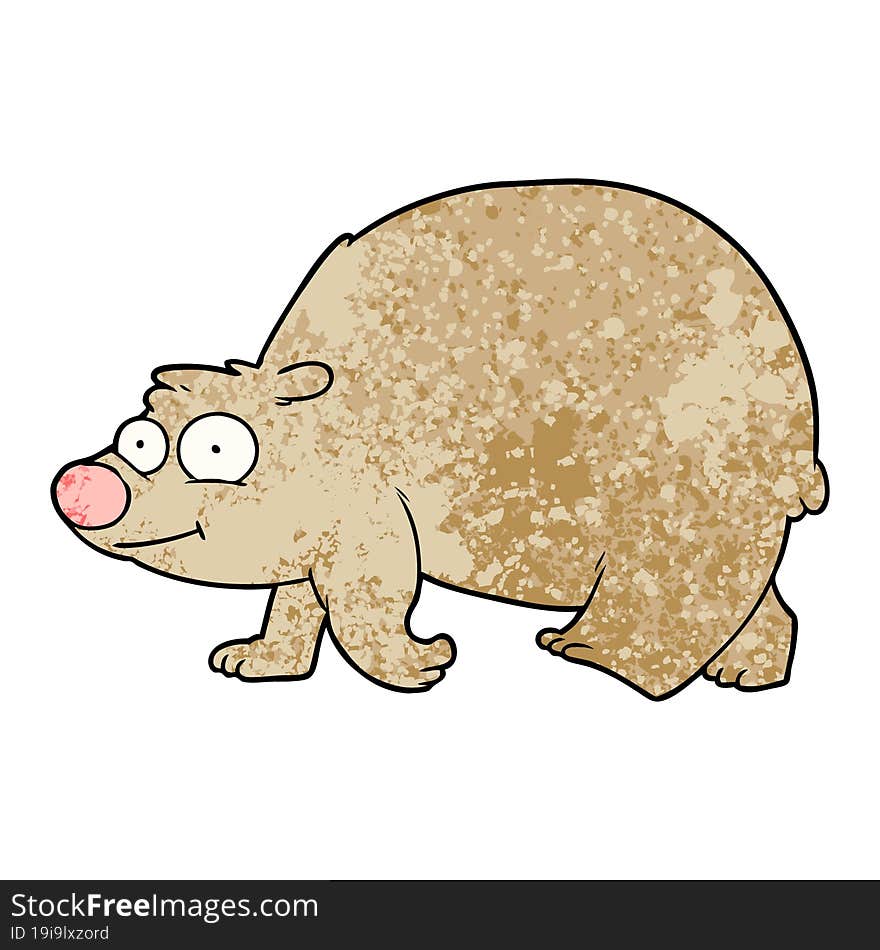 cartoon walking bear. cartoon walking bear