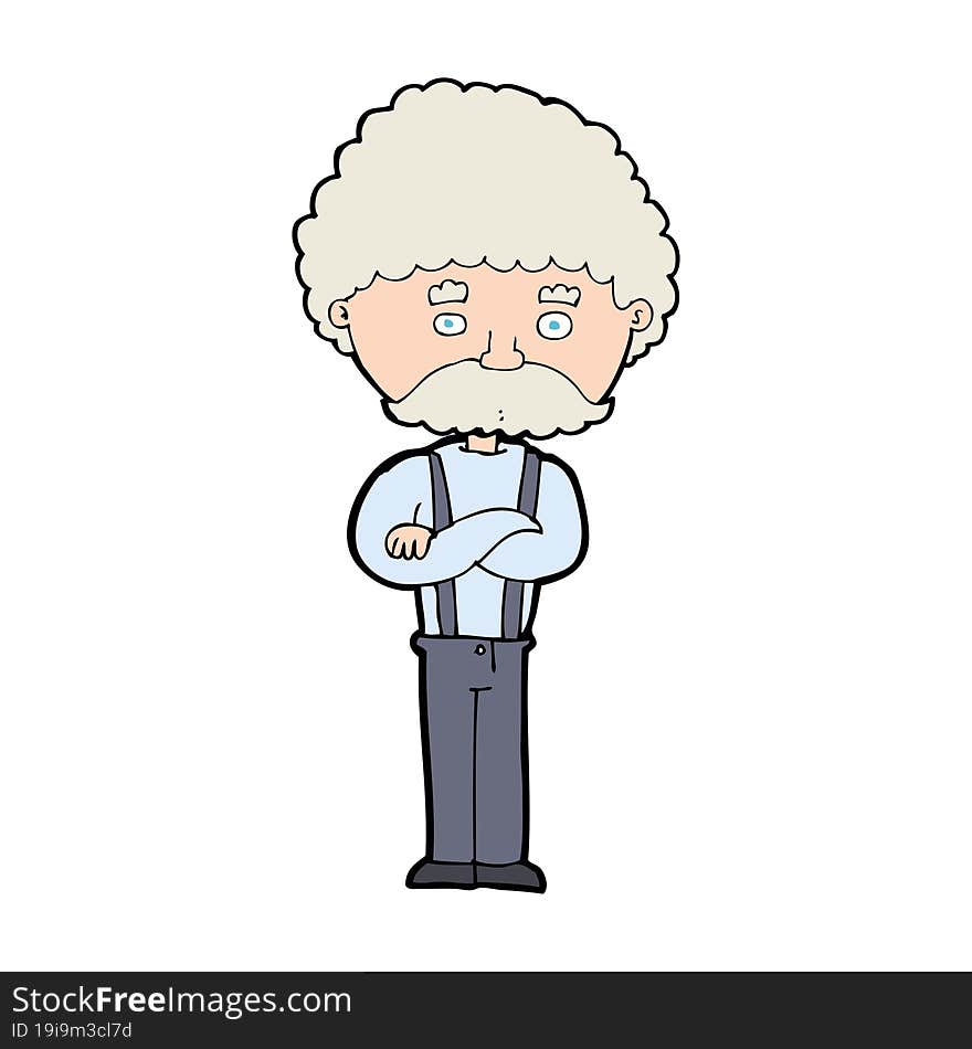 cartoon old man