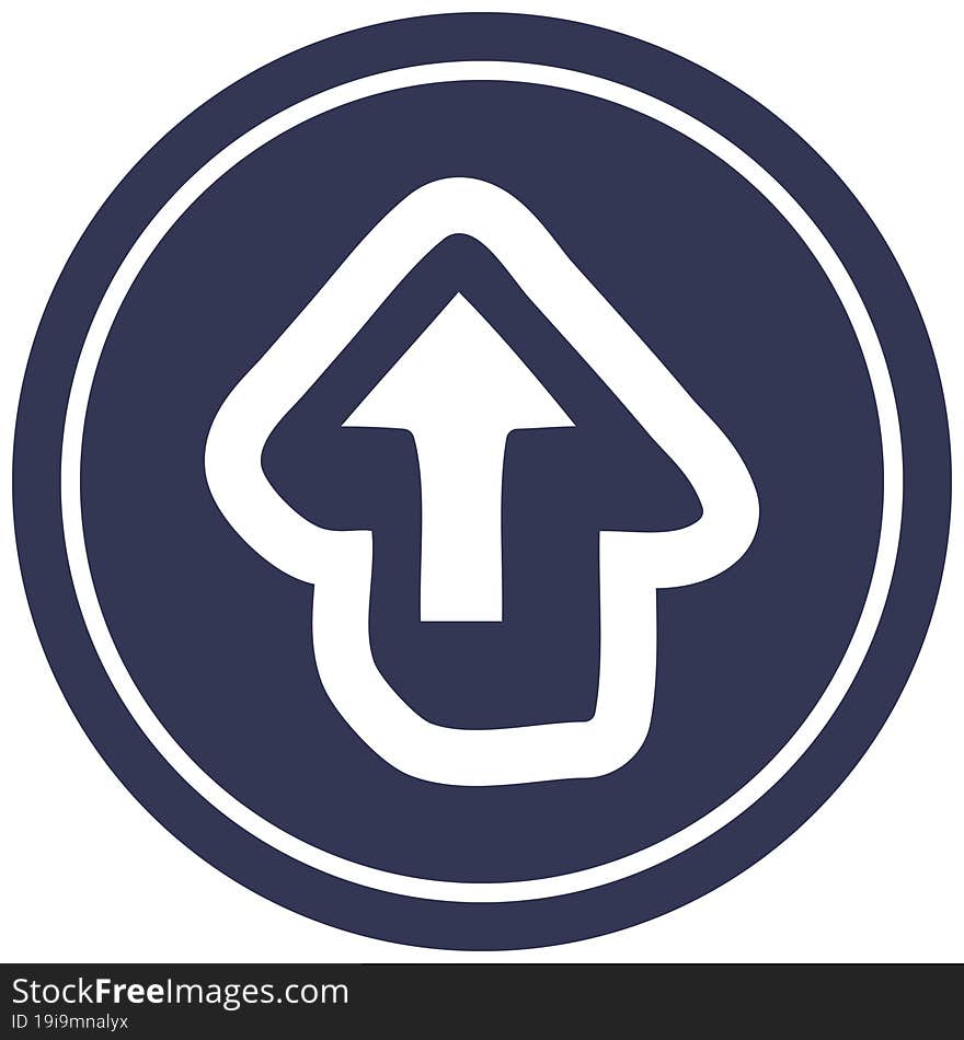 Direction Arrow Circular Icon