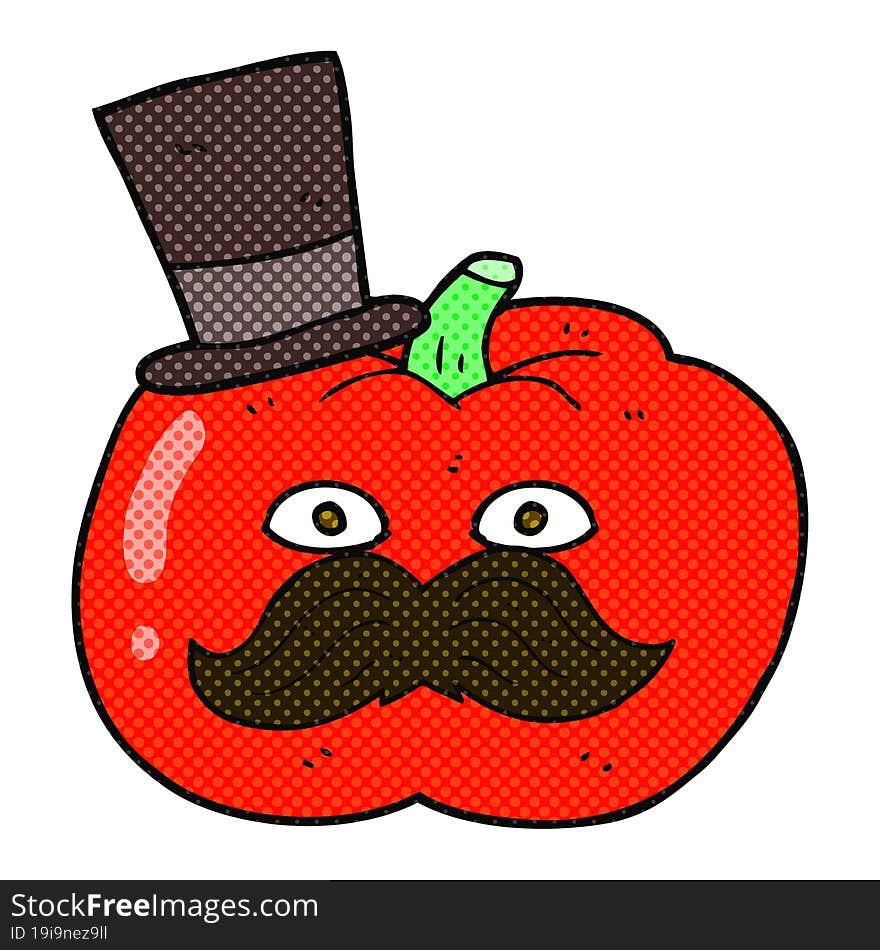 Comic Book Style Cartoon Posh Tomato