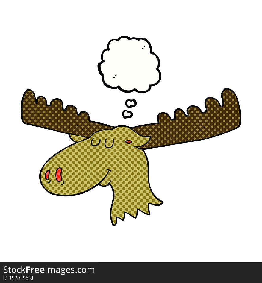 thought bubble cartoon moose