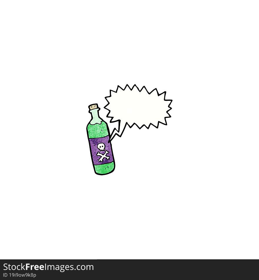 cartoon poison bottle