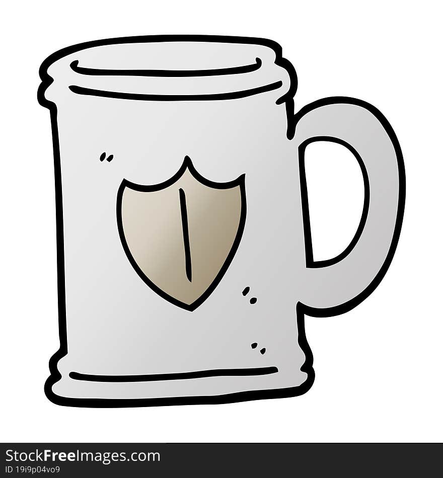 Vector Gradient Illustration Cartoon Tankard