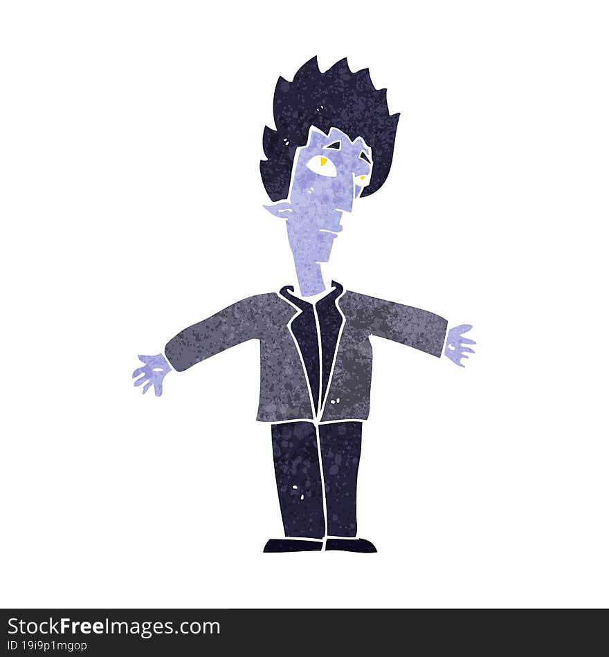 cartoon vampire man