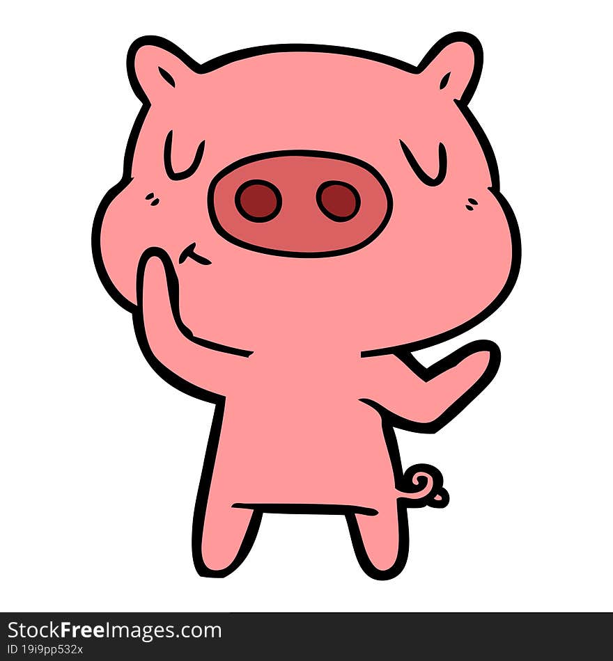 cartoon content pig. cartoon content pig