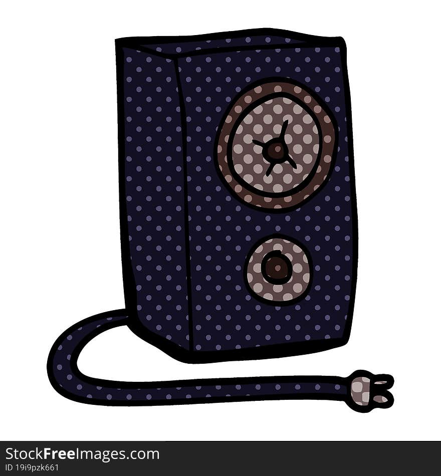 cartoon doodle of a speaker