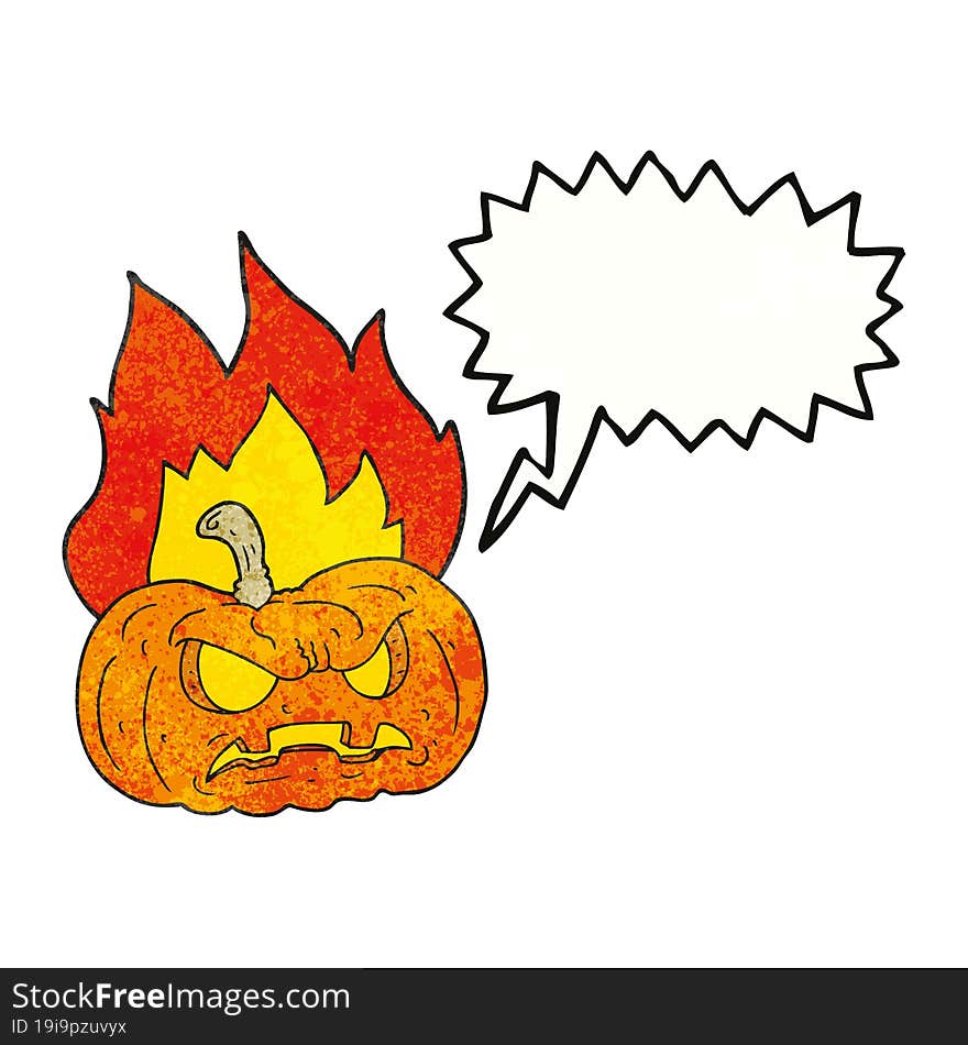 texture speech bubble cartoon halloween pumpkin