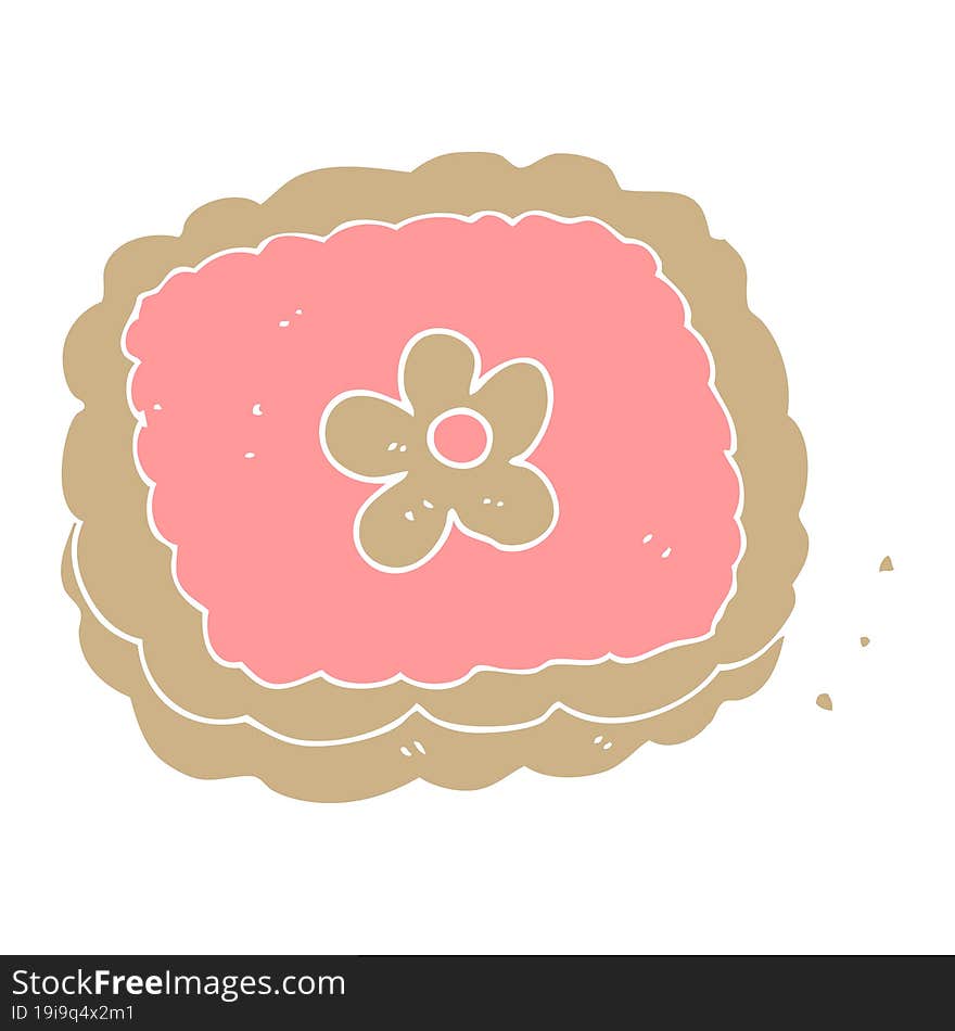 Flat Color Style Cartoon Biscuit