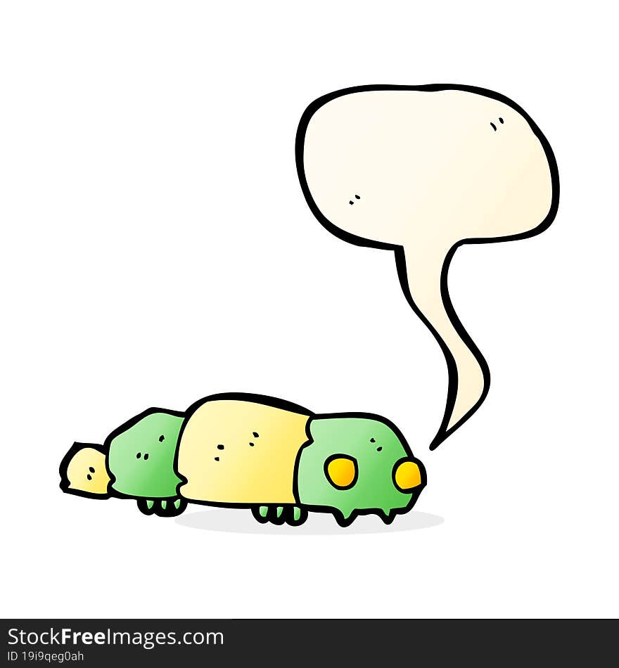 cartoon insect with speech bubble