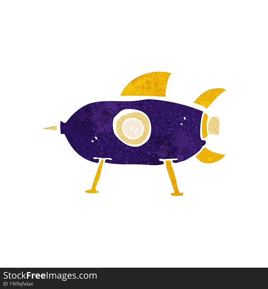 cartooon space rocket