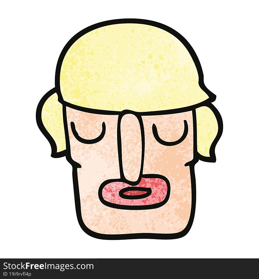 Cartoon Doodle Male Face