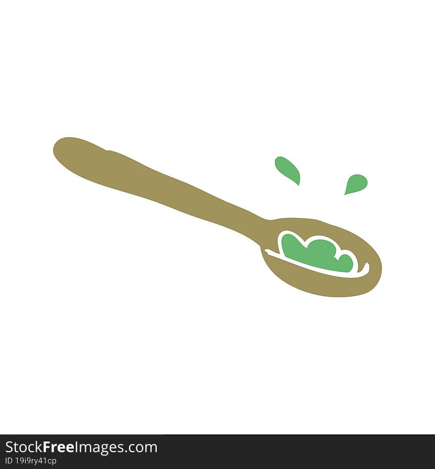 cartoon doodle ladle of food