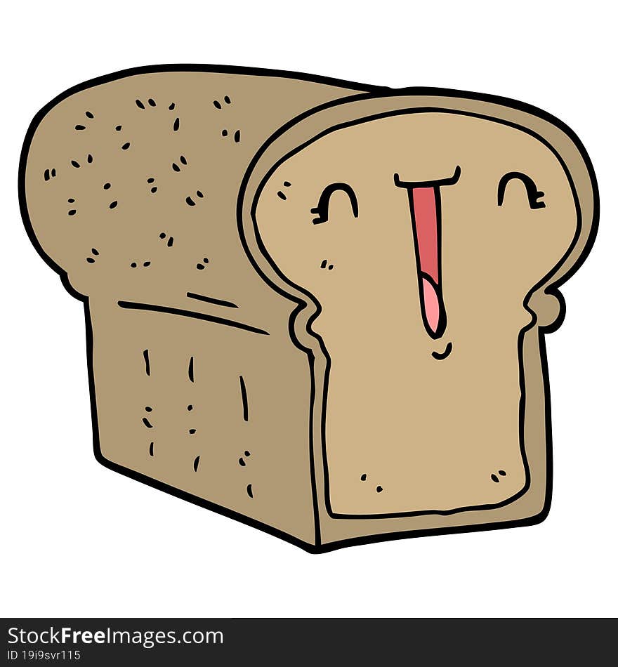 cute cartoon loaf of bread