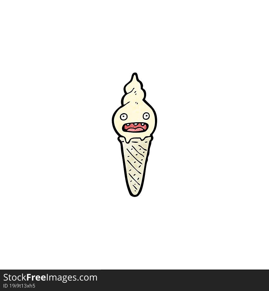 Ice Cream Cartoon Character