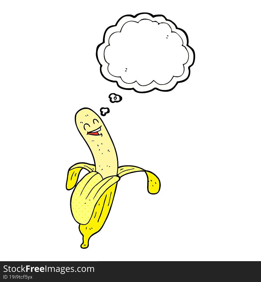 thought bubble cartoon banana