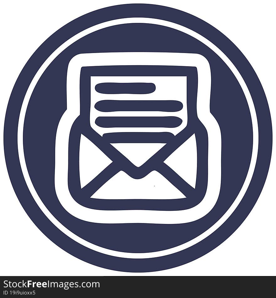 Envelope Letter Circular Icon