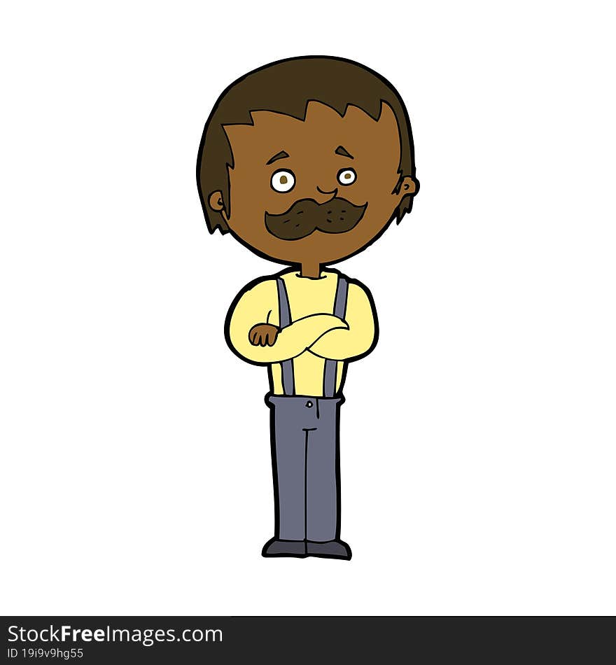 cartoon man with mustache