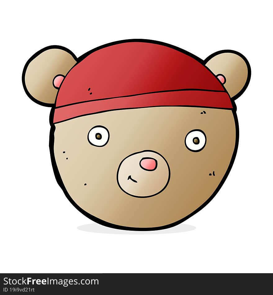 cartoon teddy bear face