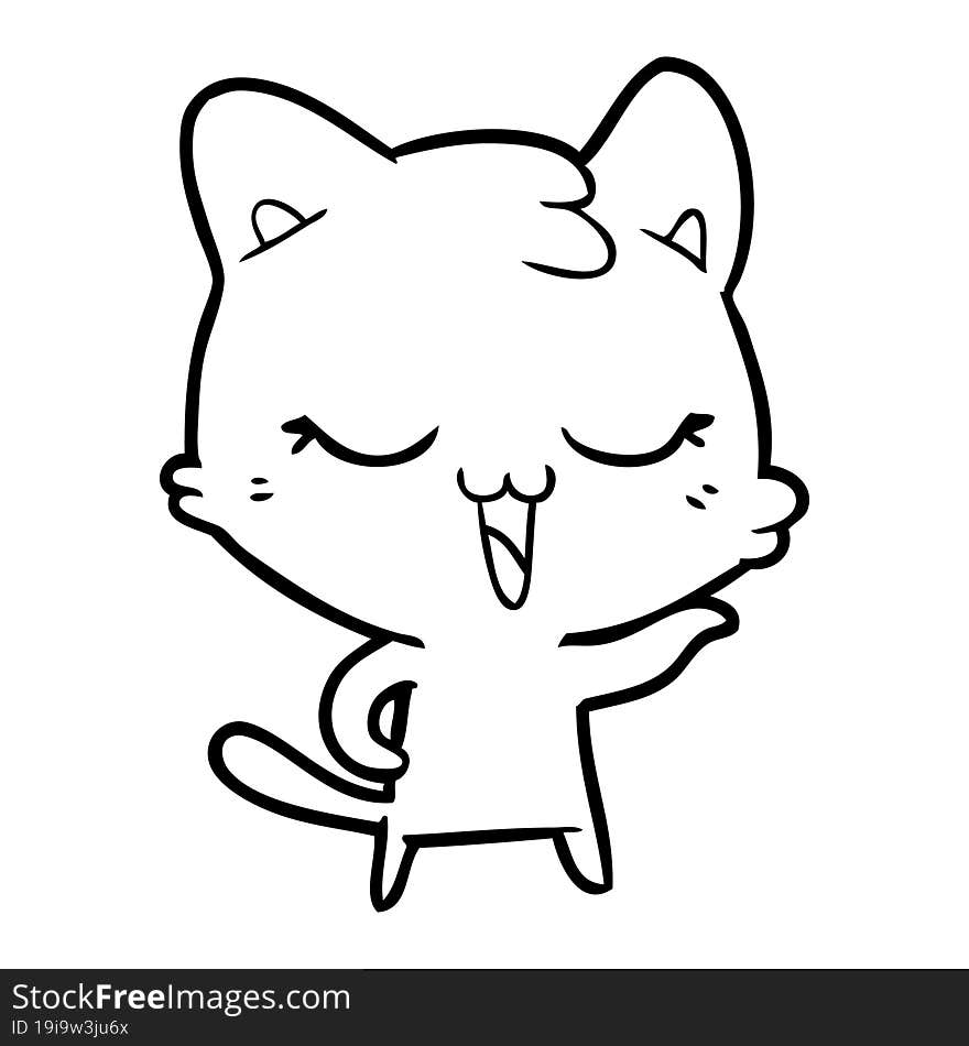 happy cartoon cat. happy cartoon cat