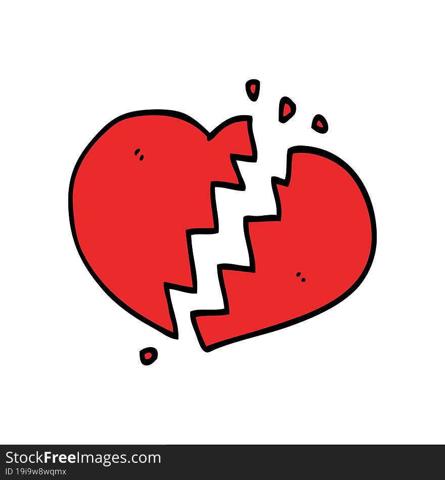 Cartoon Broken Heart