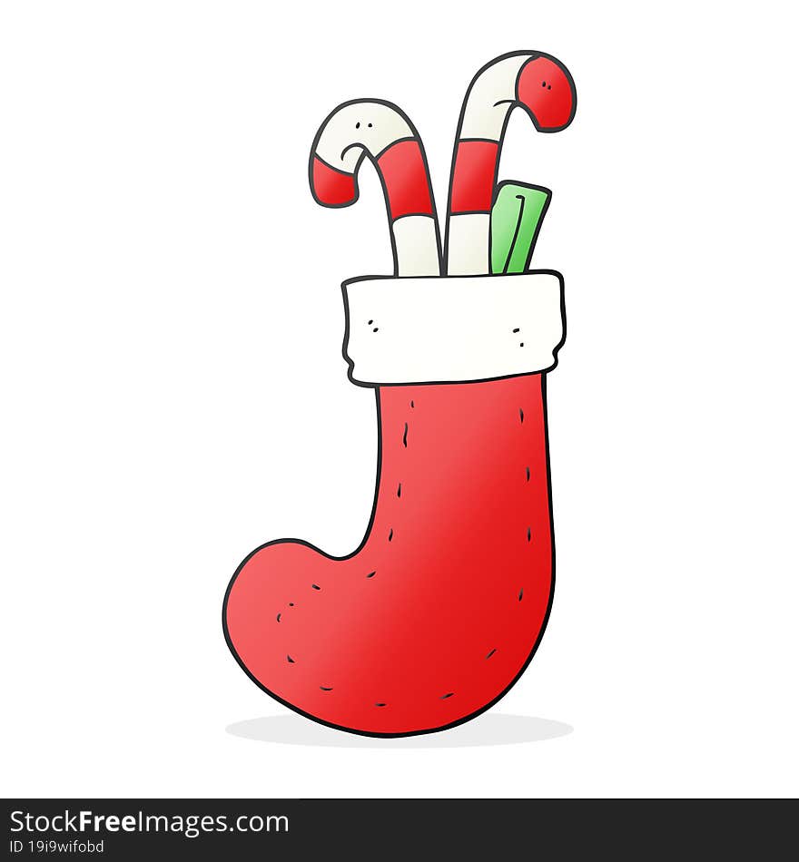 cartoon christmas stocking