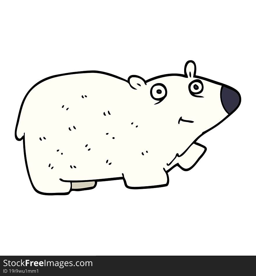 Cartoon Doodle Polar Bear