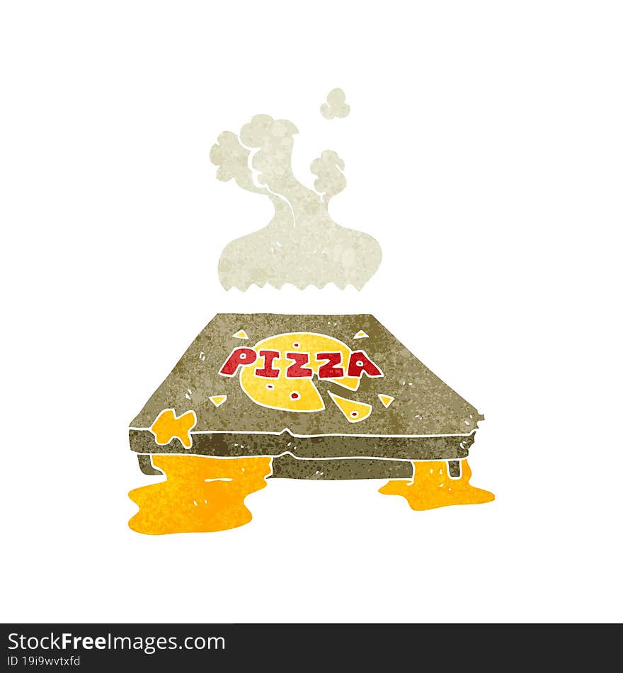 retro cartoon pizza