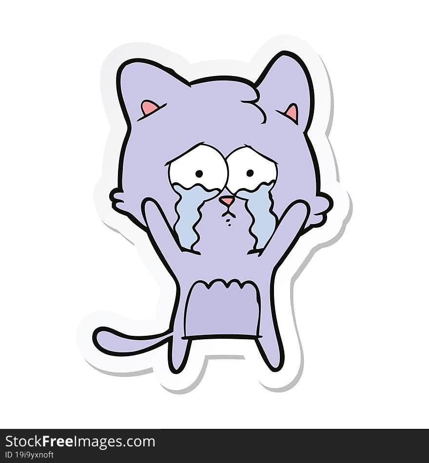 Sticker Of A Cartoon Cat