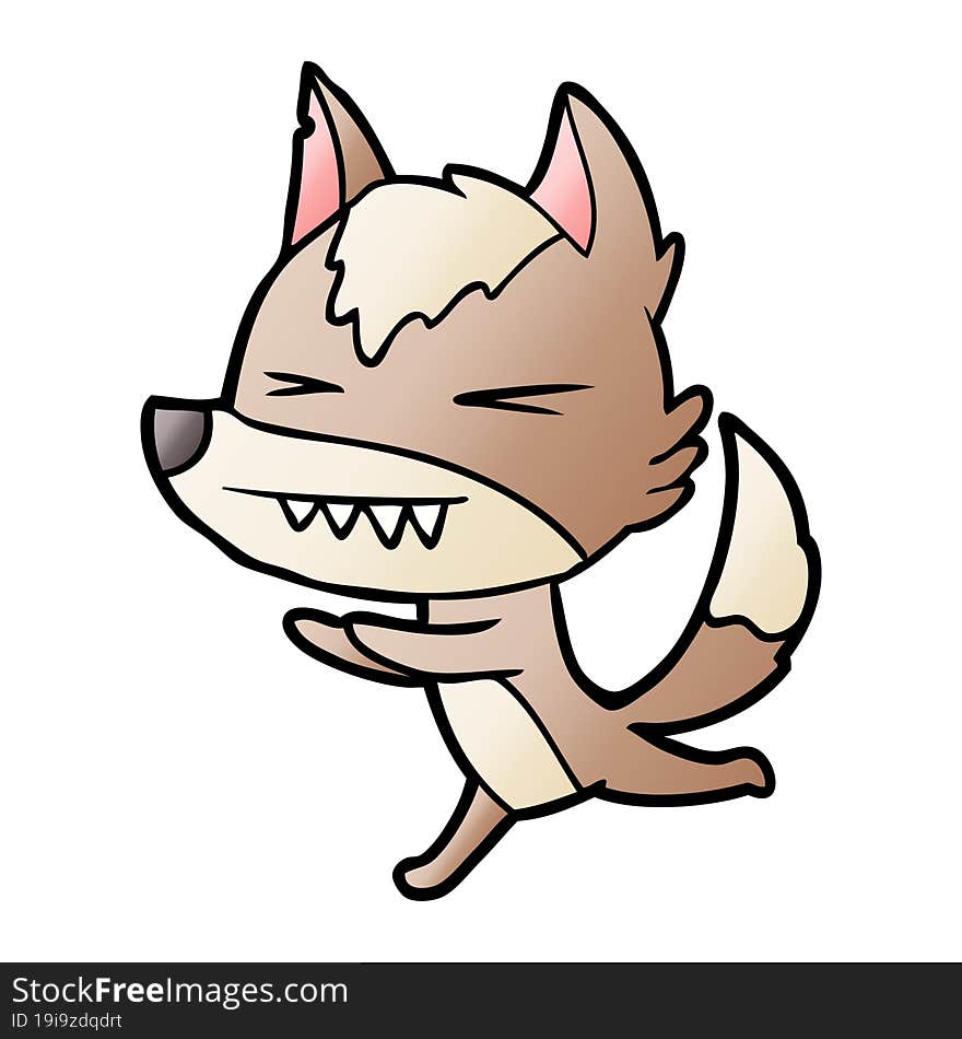 angry wolf running. angry wolf running