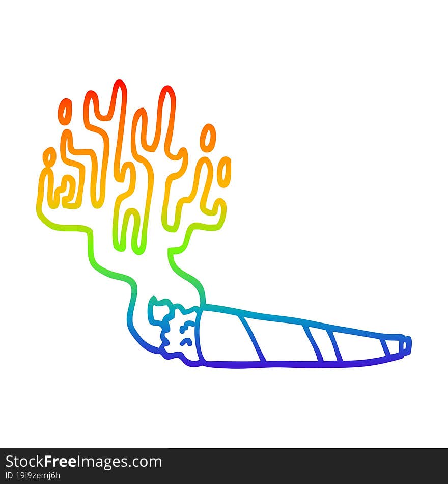 rainbow gradient line drawing cartoon medical pot