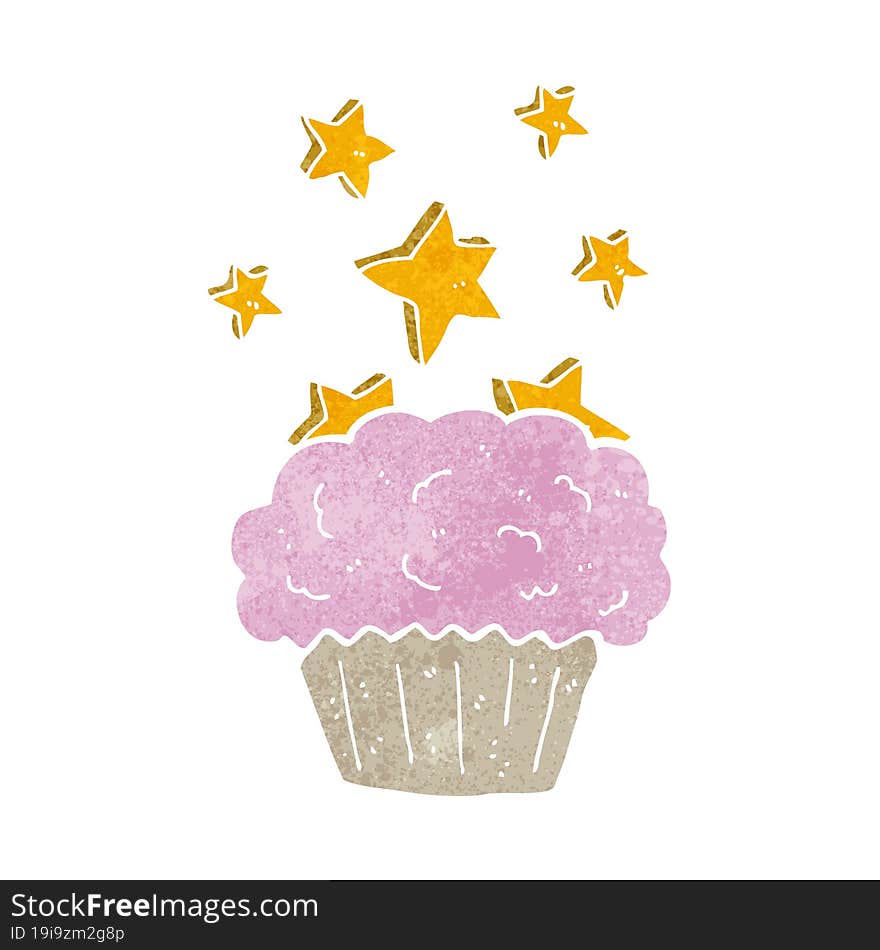 cartoon magical  cupcake