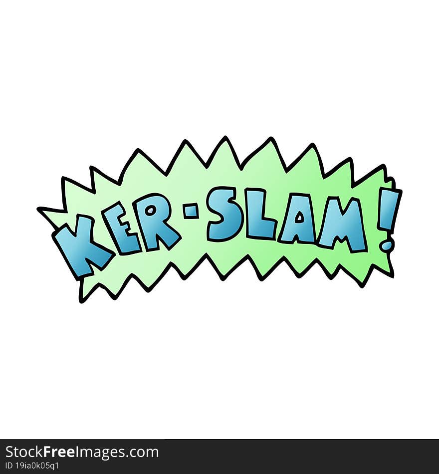 Cartoon Doodle Words Ker Slam