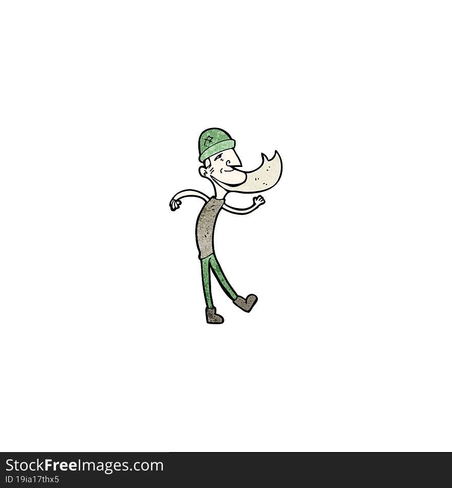 cartoon dancing old man