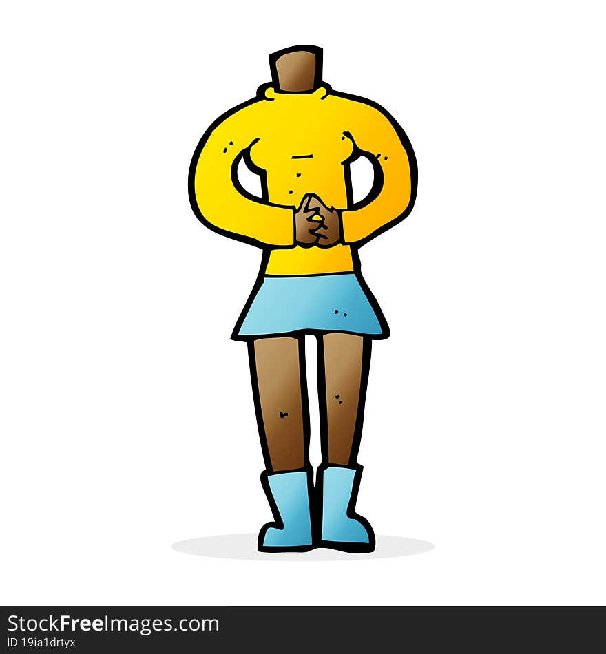 cartoon female body (add photos or mix and match cartoons