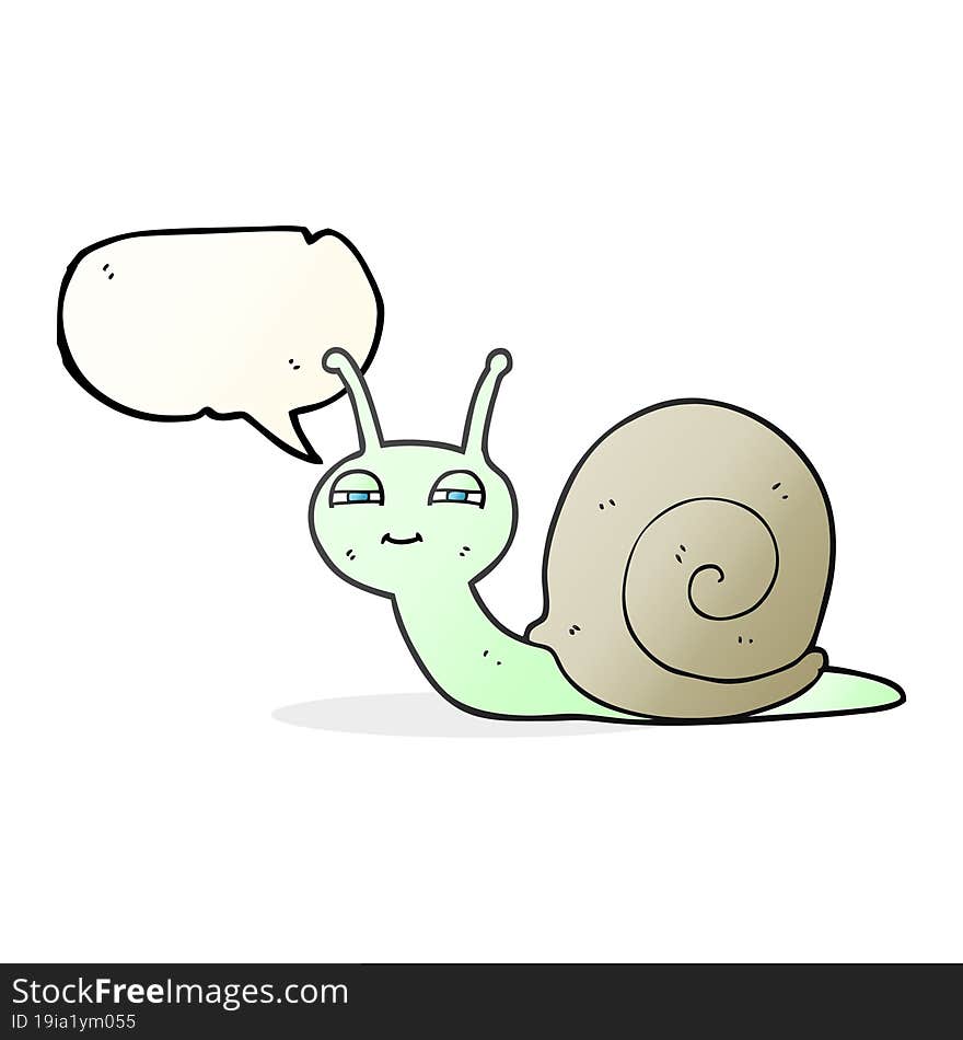 Speech Bubble Cartoon Cute Snail