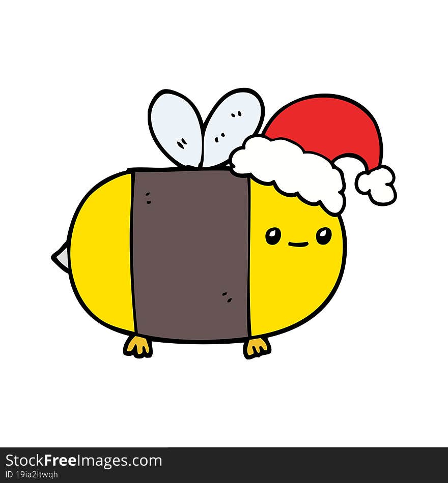 cartoon christmas bee