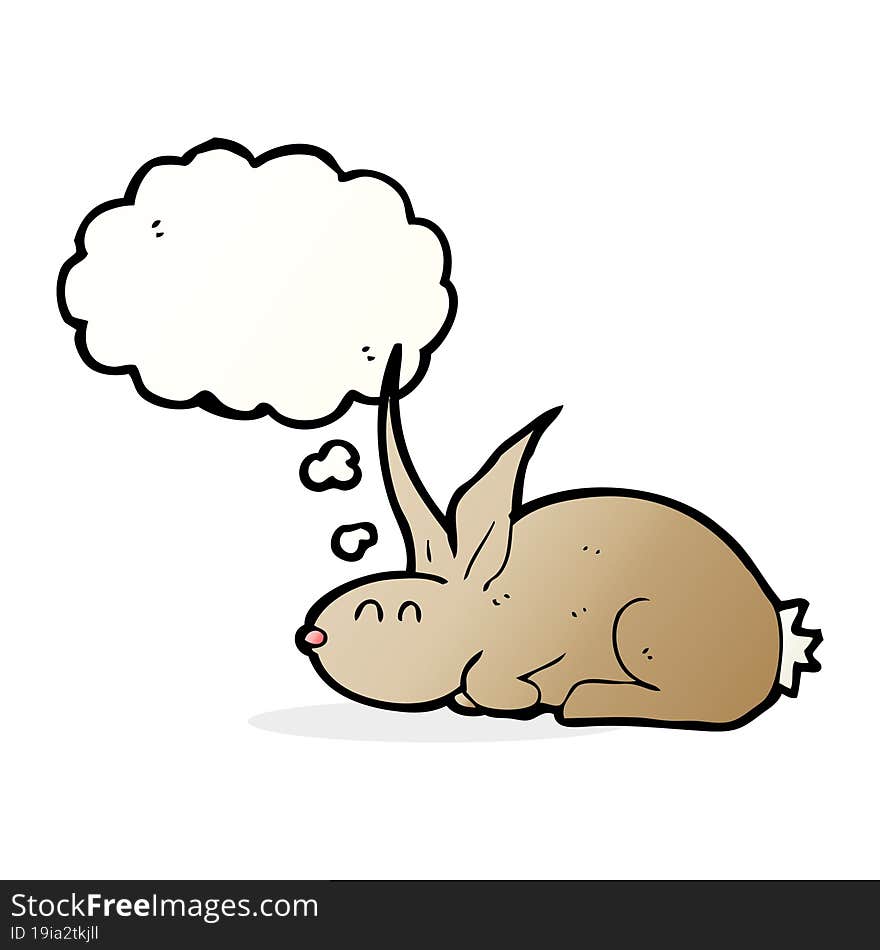 Cartoon Rabbit With Thought Bubble