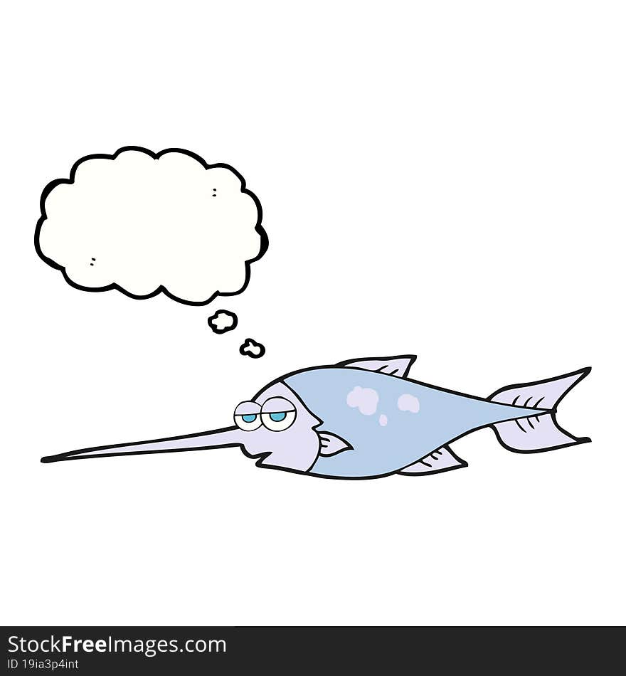 Thought Bubble Cartoon Swordfish