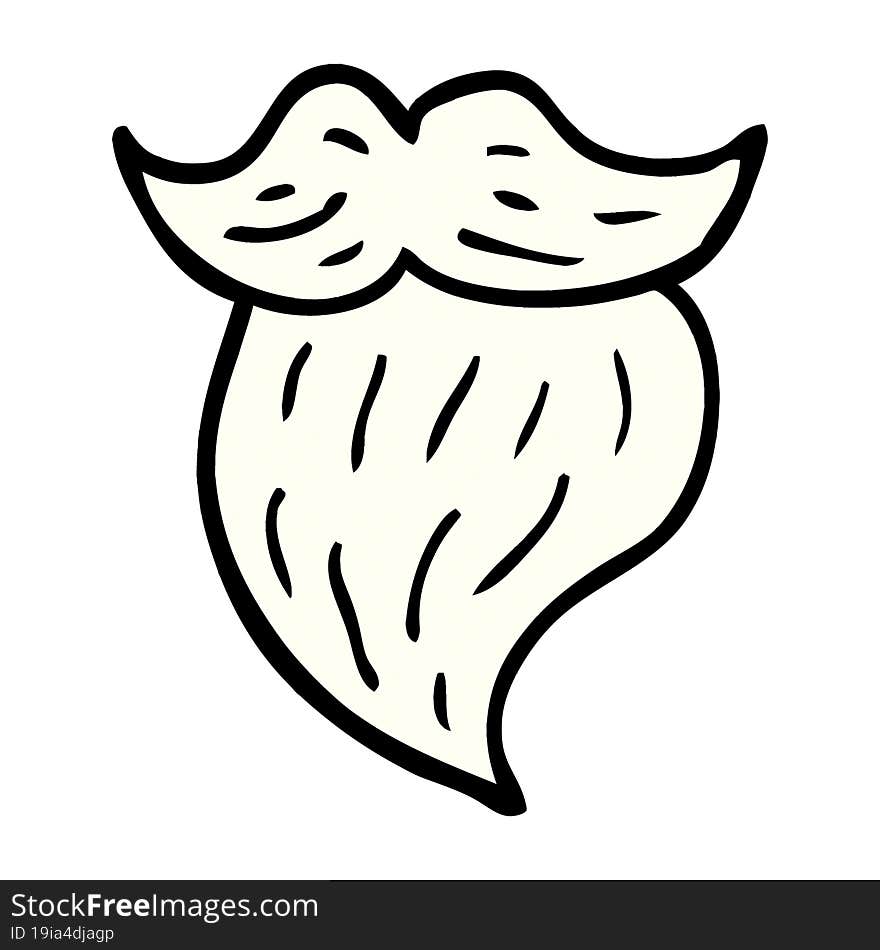 Cartoon Doodle White Beard