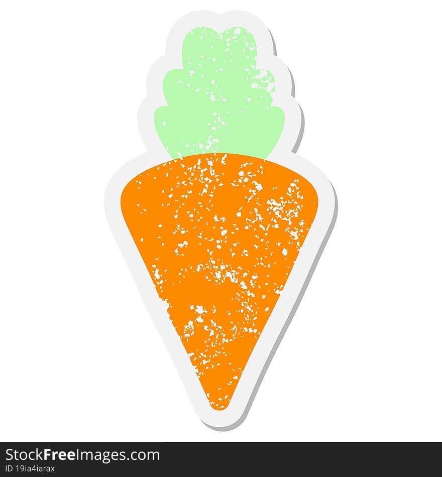 tasty looking carrot grunge sticker