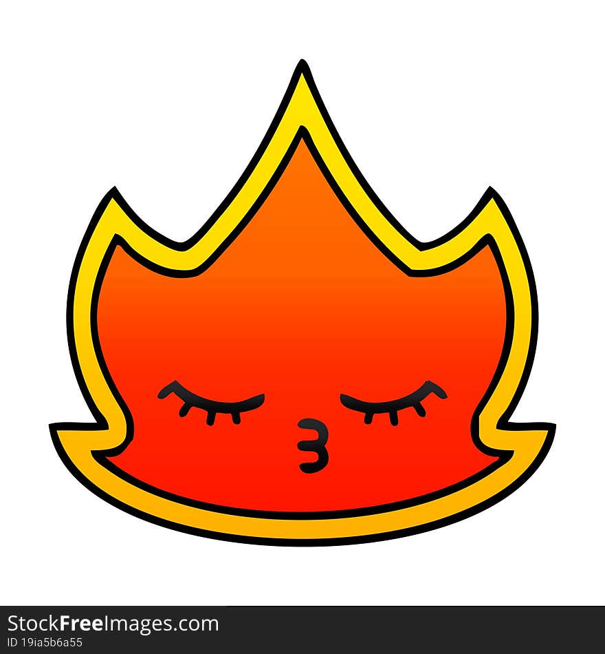 gradient shaded cartoon fire