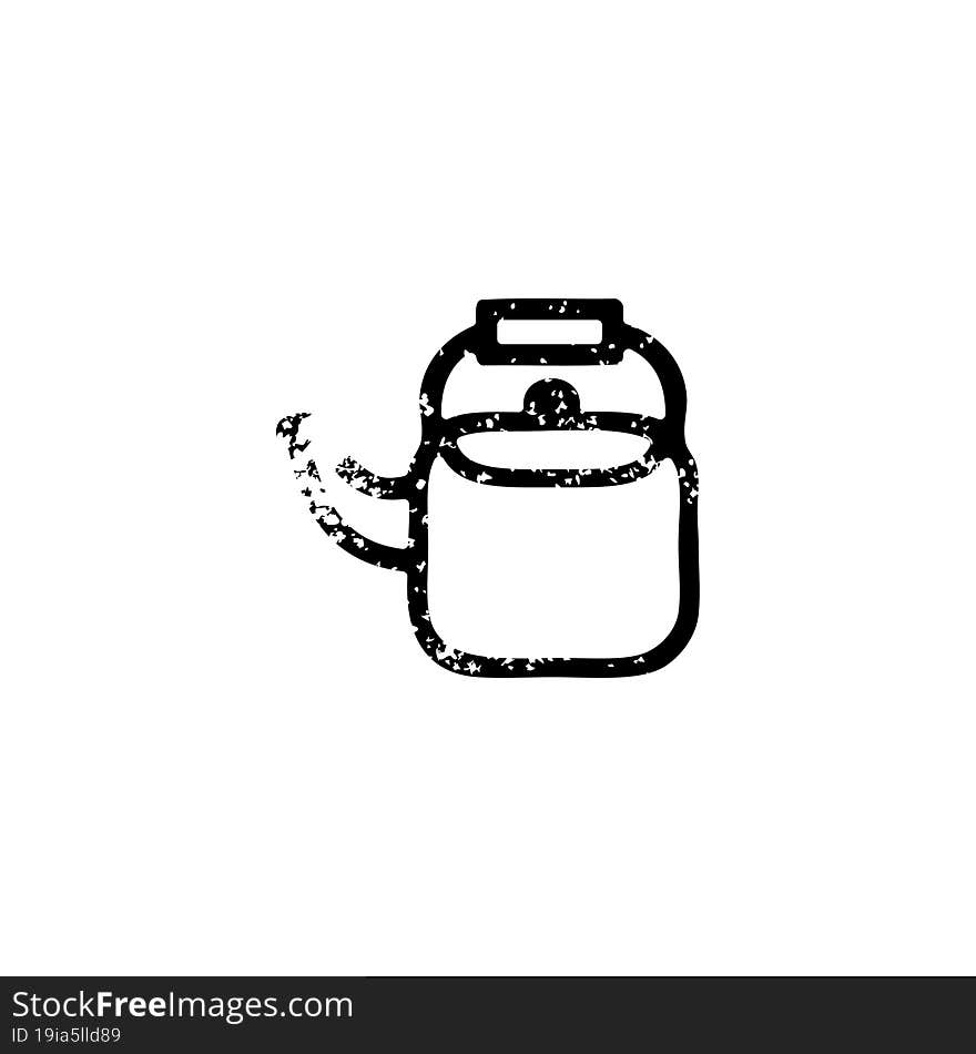 kitchen kettle distressed icon