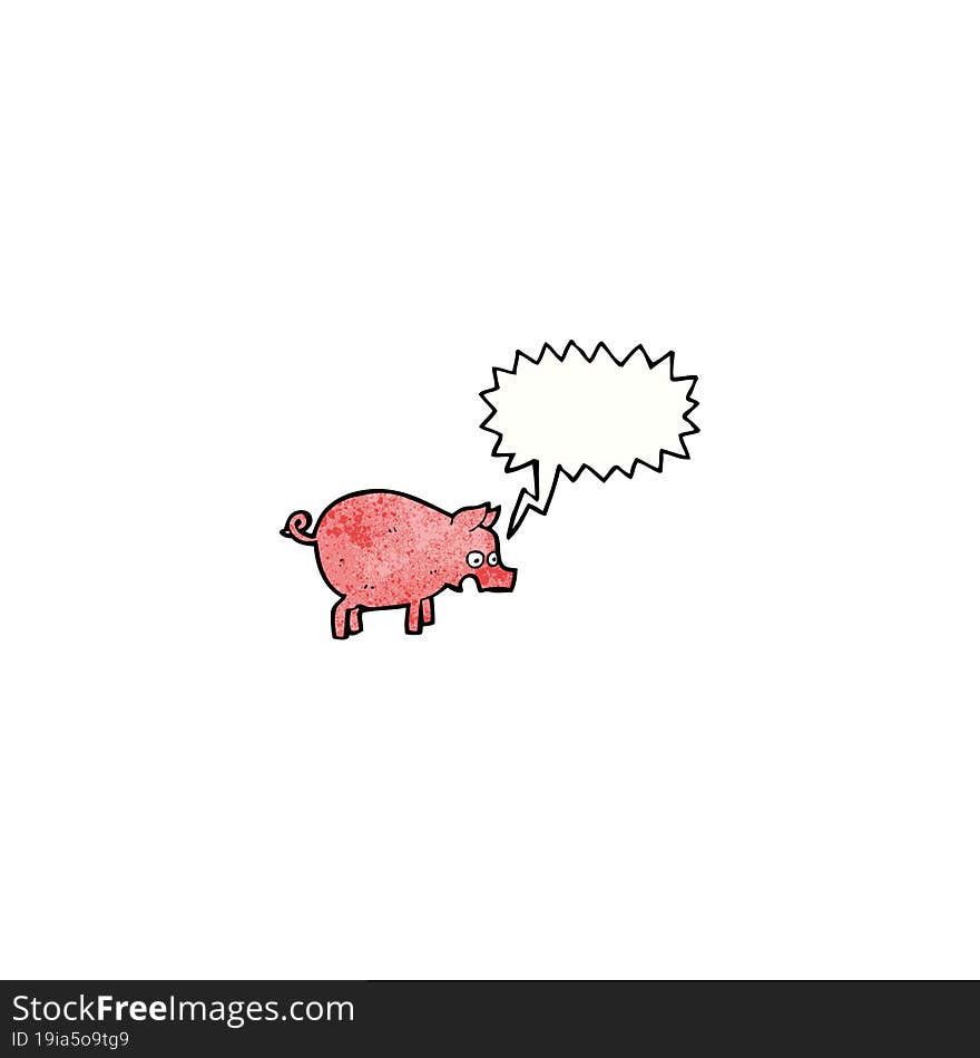 cartoon squealing pig